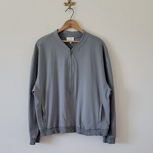 Soma Wknd Grey Tech Knit Bomber Jacket Size XXL